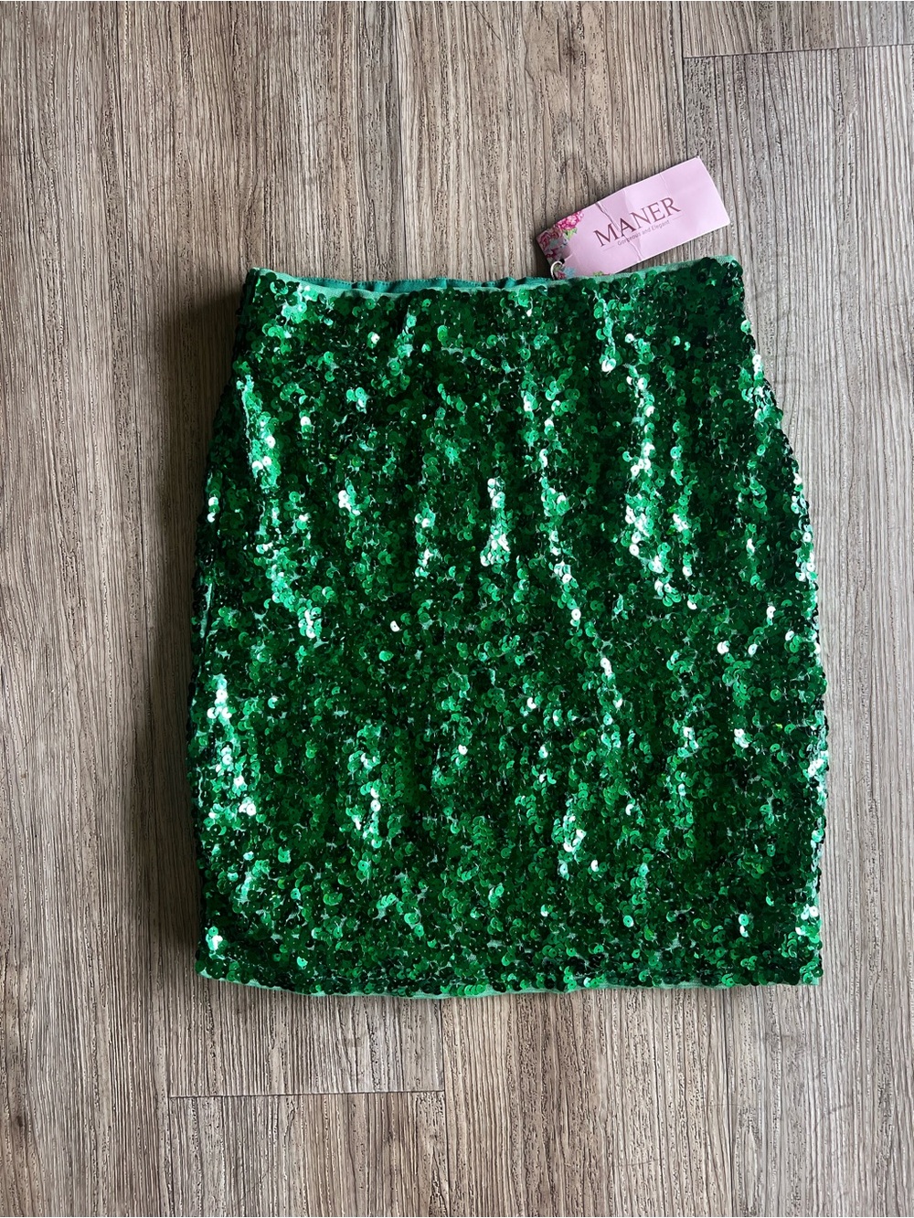 NWT Sequin Green Skirt